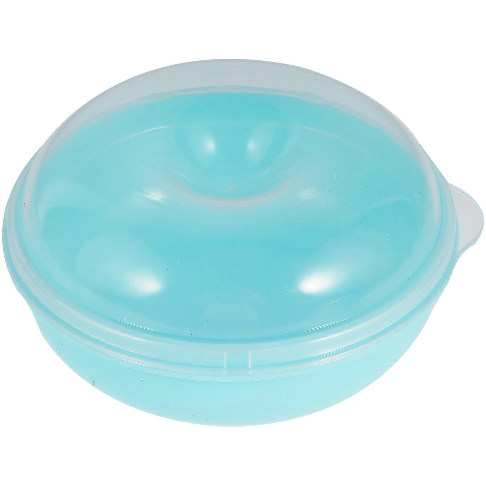 Reusable Bagel Containers Doughnut Storage Box Kitchen Use 12.5X12.5X6.5CM Microwavable 1Pack