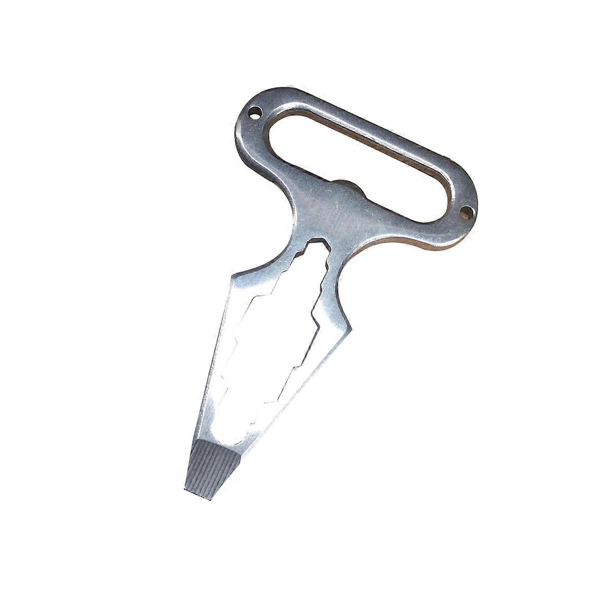 Wine Opener Multi-Functional Tool Everyday Carry Silver 9x6x3.5 Cm Wrench Screwdriver 1Set