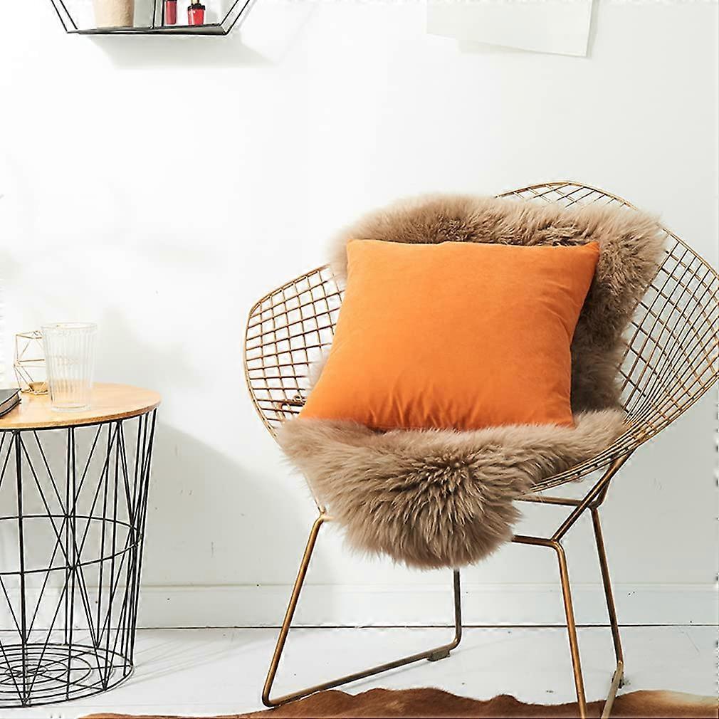 Lishu Cushion Covers 30 x 50 cm Orange Nordic Style Sofa Cushion Set 2 Pieces Dual Use Home Decor