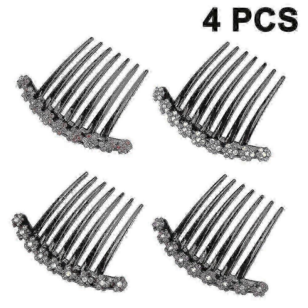 Haarkamm-Set mit 4 Strass-Zähnen