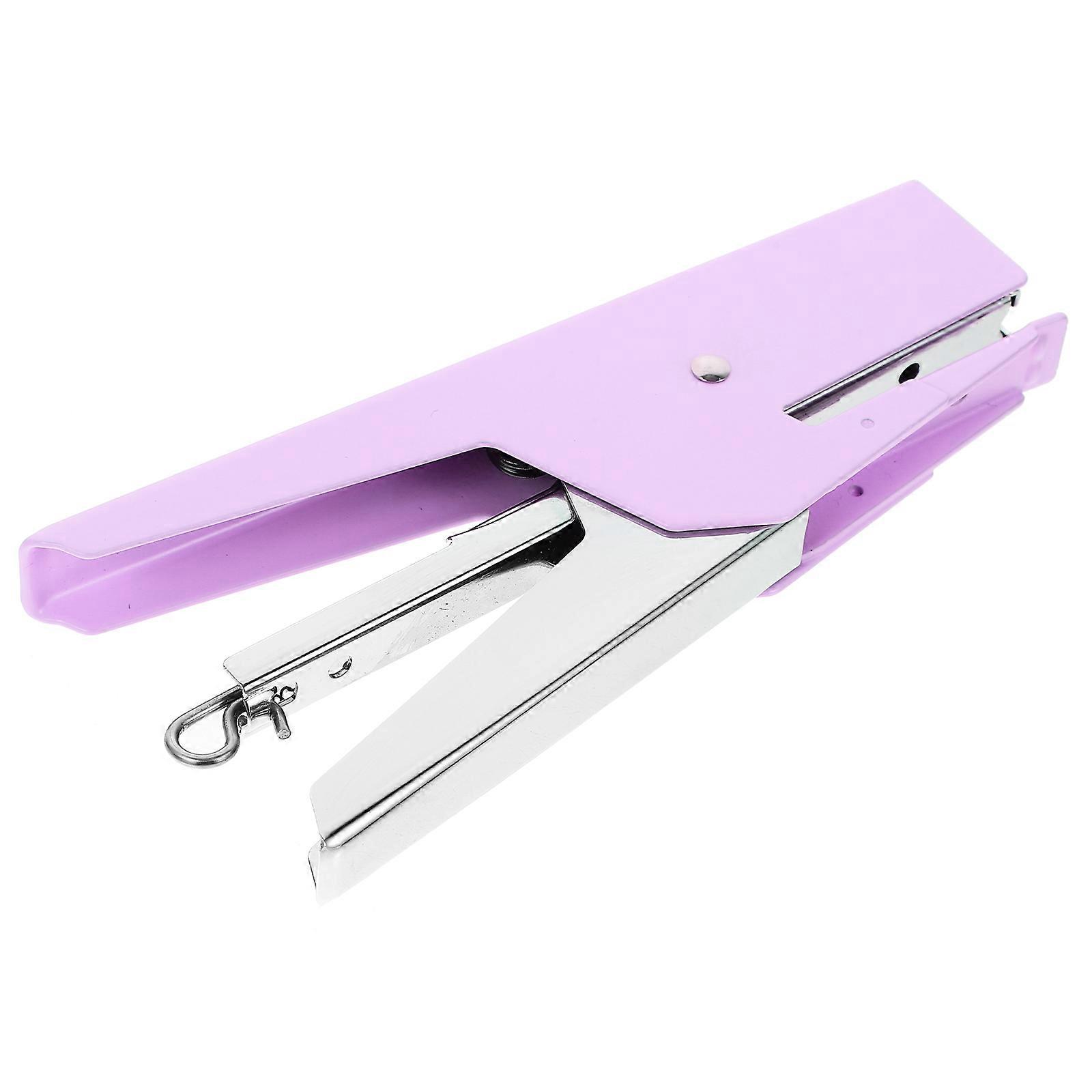 Portable Handheld Stapler Students Home Tasks Metal Material Non-Slip Support Feet Mini Stapler 1Pack