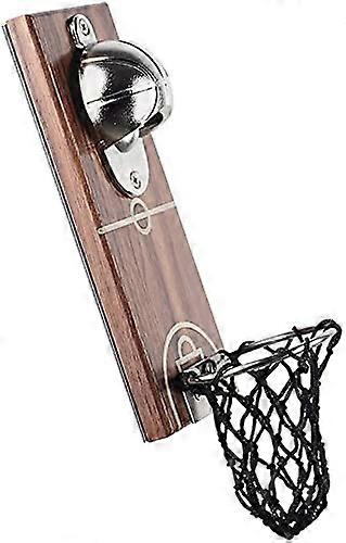 Bottle Opener Wall Mounted Corkscrew With Embedded Cap Catcher Model 923 Basketball Style Color Style 1