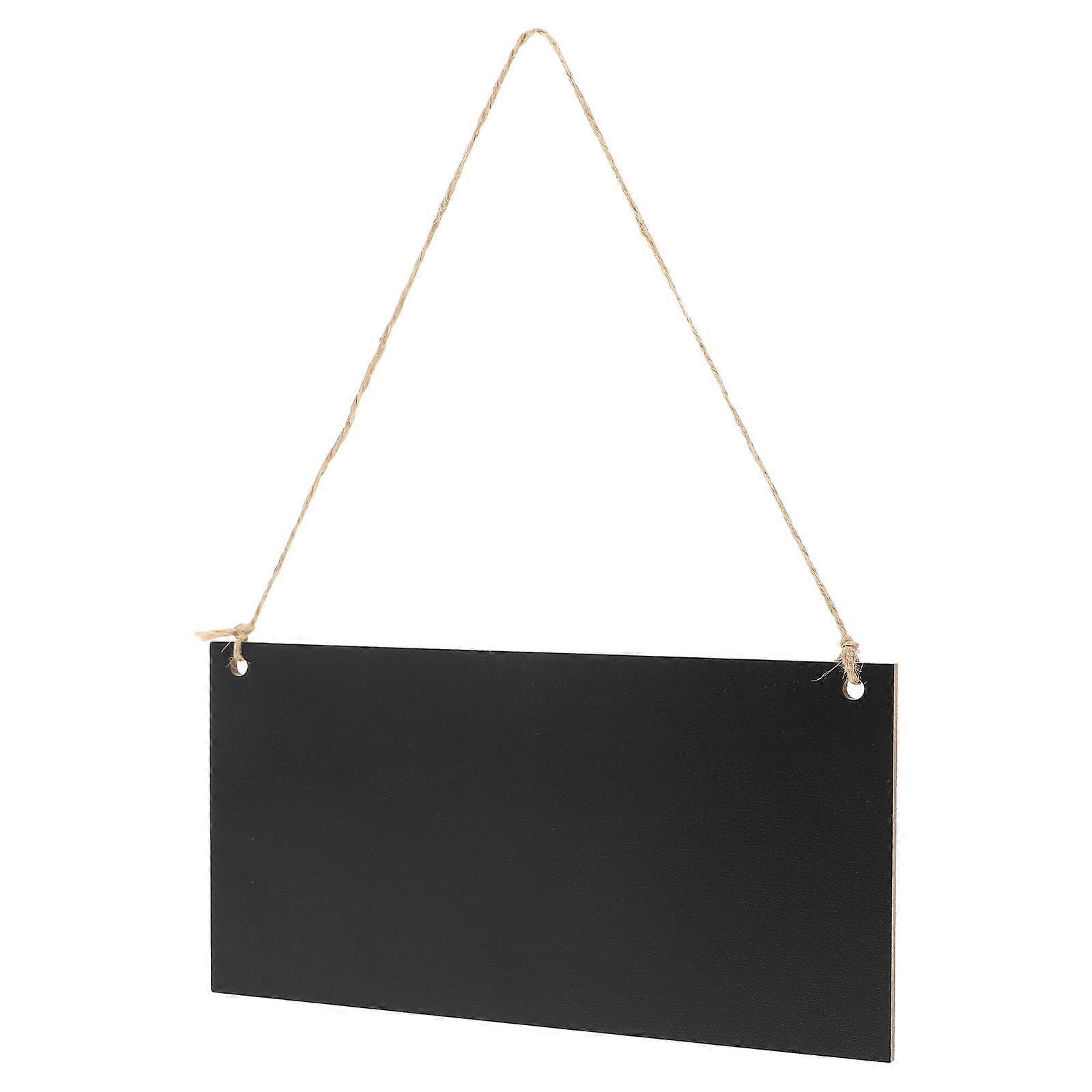 Holiday Slogan Chalkboard Pendant Message Board Door Hanging Black Synthetic Material 2 Pieces