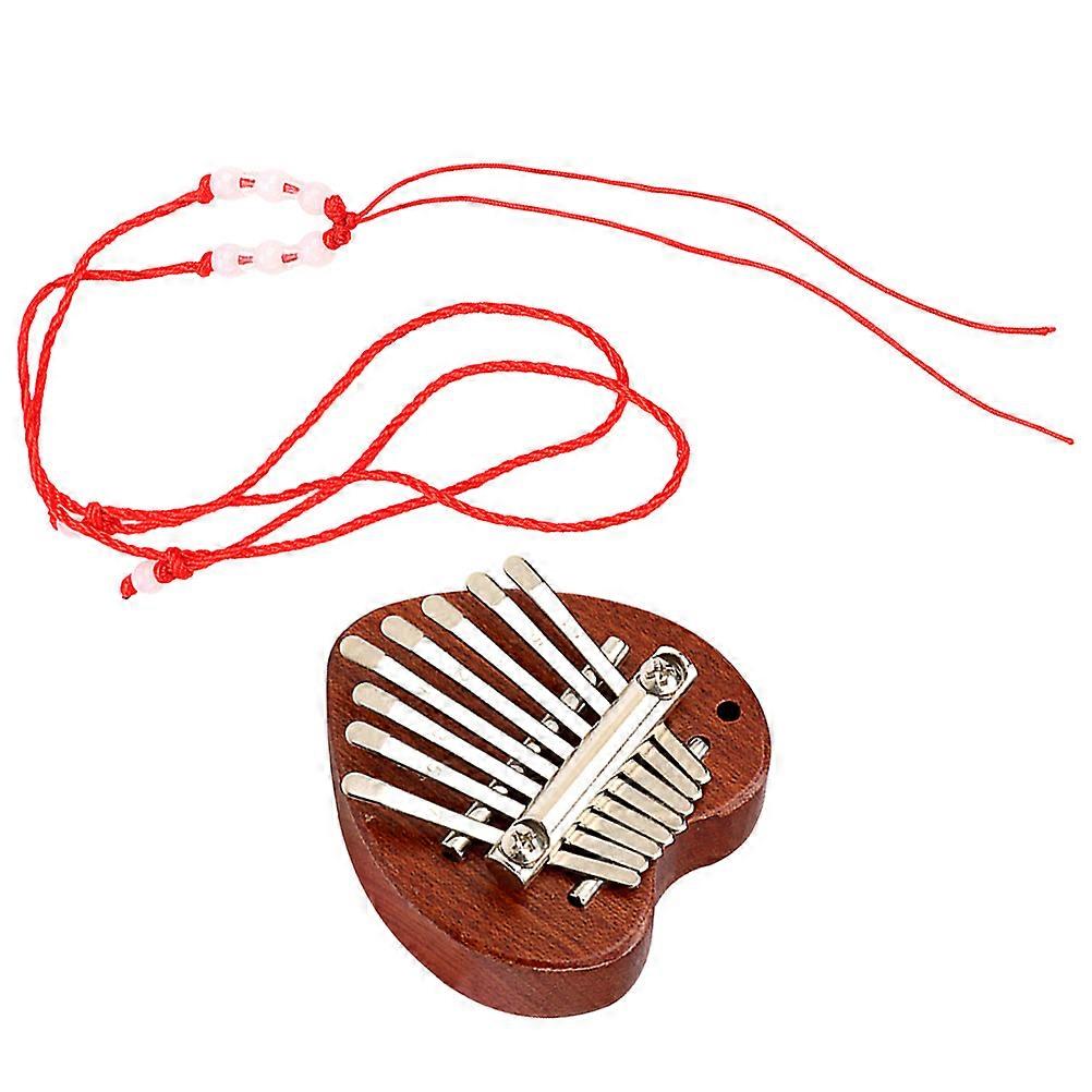 Kalimba Musical Instrument Portable Thumb Piano For Music Practice Small Size Light Brown Wooden 1Pcs