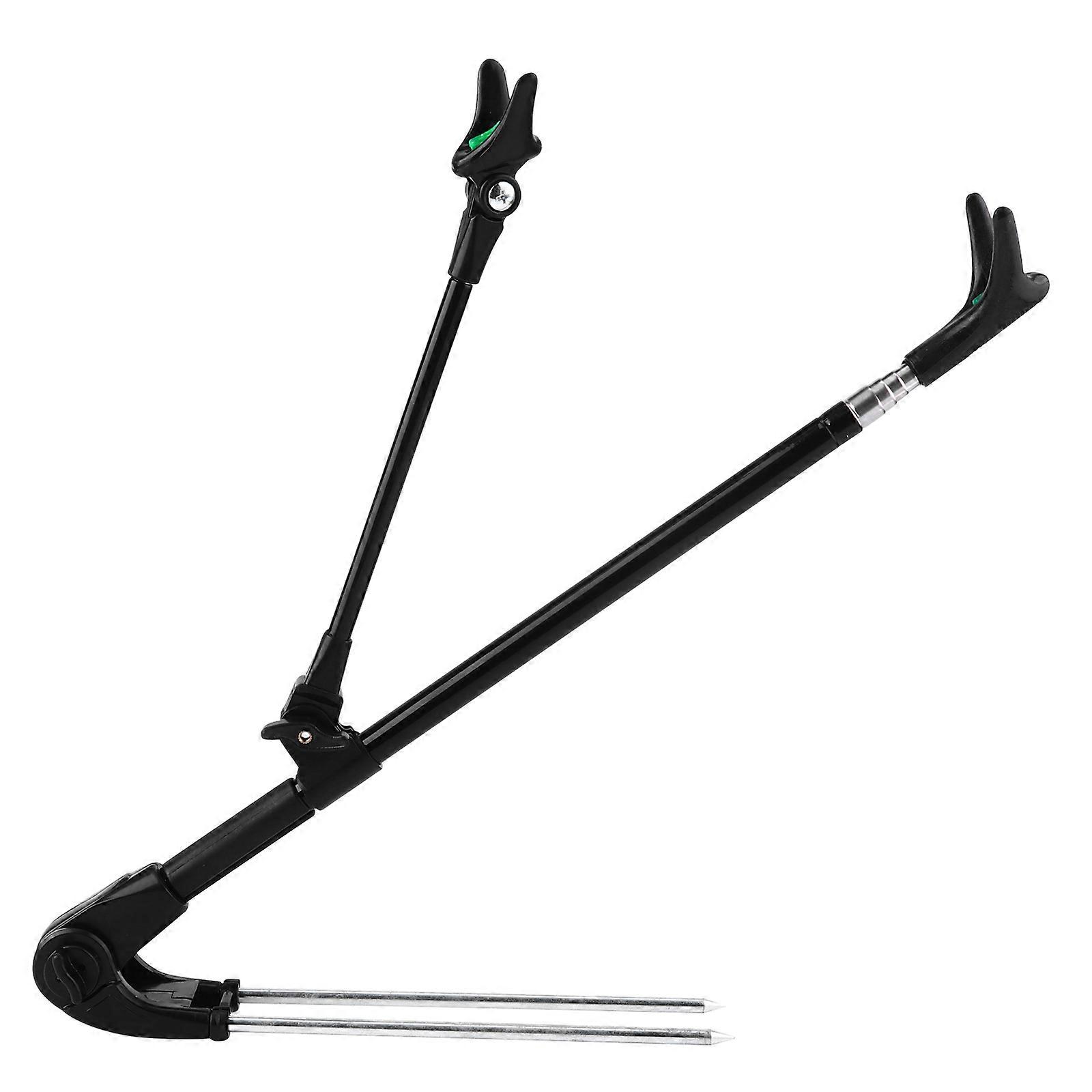 Stainless Steel Fishing Rod Bracket Ground Support Stand – Lightweight, Portable, Shockproof Design for Reliable Fishing Use