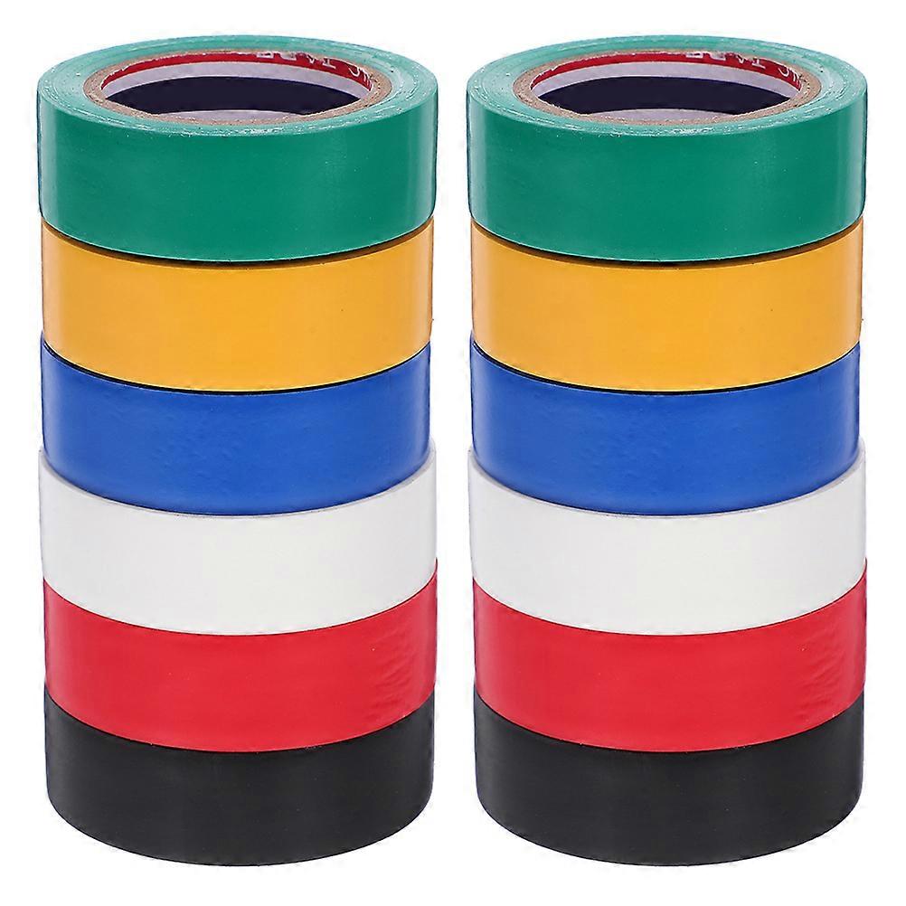 Colorful Electrical Tape Electrician Tape Diy Projects Corrosion Resistance 12 Rolls