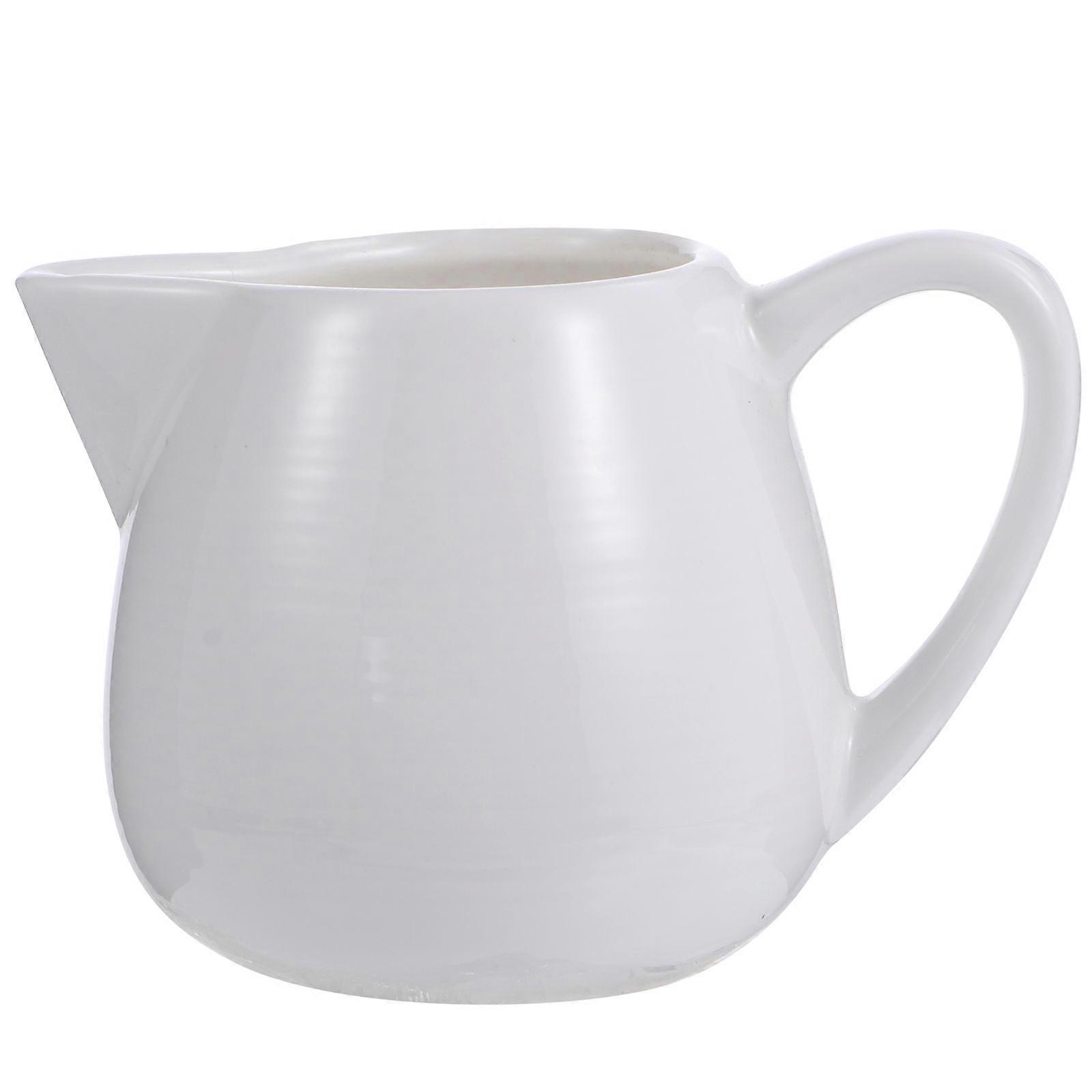 Ceramic Coffee Frothing Cup Home Use Simple and Elegant White 120ml Frothing 1Pack