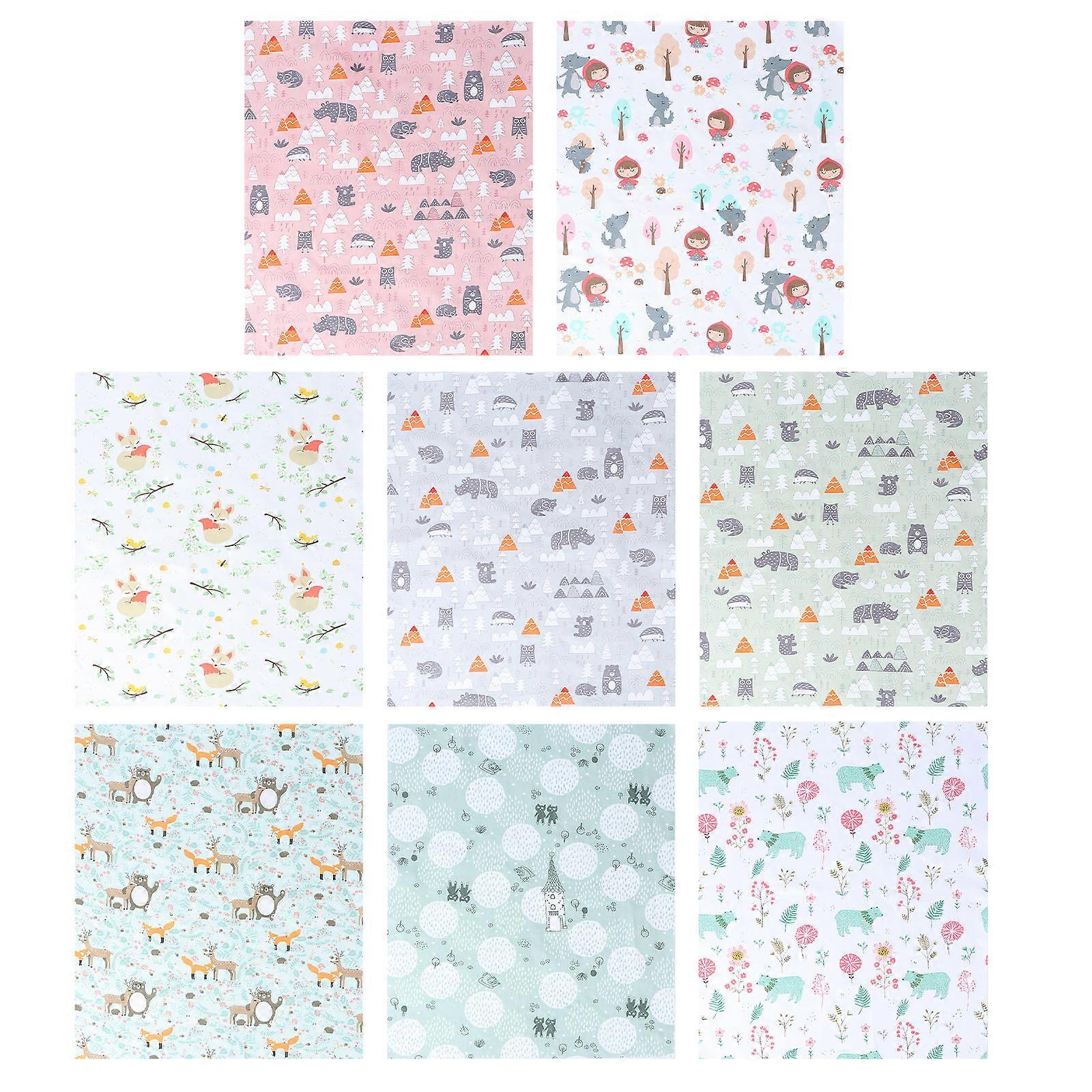 Materiale for å sy pen malt stoff ark materiale assortert farge 40X50CM 8 stk