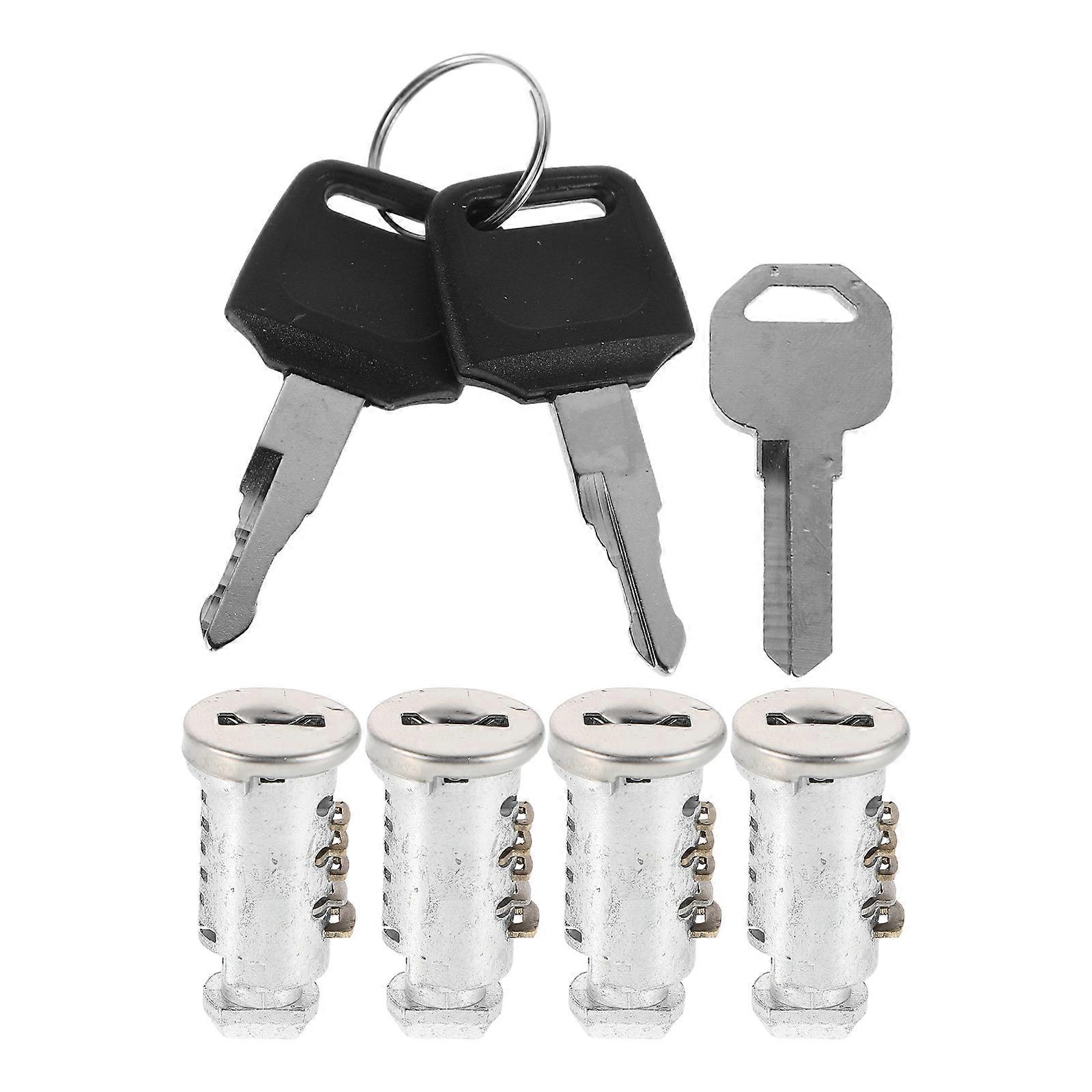 Single Cylinder Deadbolt Lock Metal Lock With Core For Gym Locker Desk Drawer Jewelry Box Key 1Set