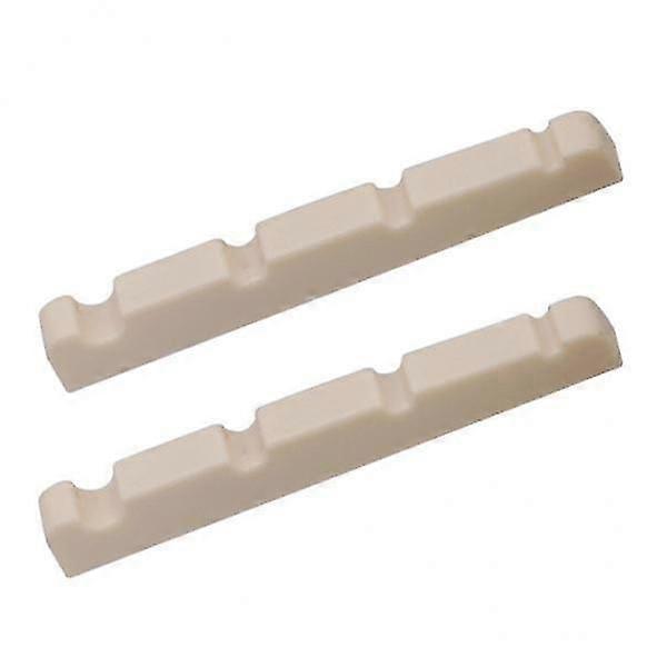7x2 Pieces Slotted Nut for 4 String Electric Bass Replacements Beige Color