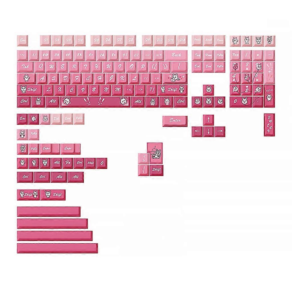 Rabbit Keycaps Cherry Height Pbt Dye-Sublimation Keycaps Set 148pcs For 61/64/68/108 Mechanical Gaming Keyboards