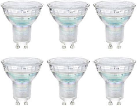 Basics Professional LED GU10 Spotlight Bulb, 4.8W (equivalent to 50W) Warm White, Dimmable (6-Pack)