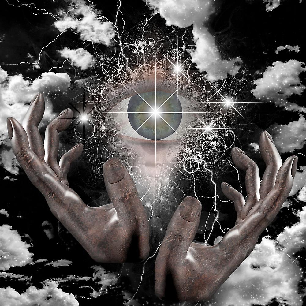 Large eye and hands Poster