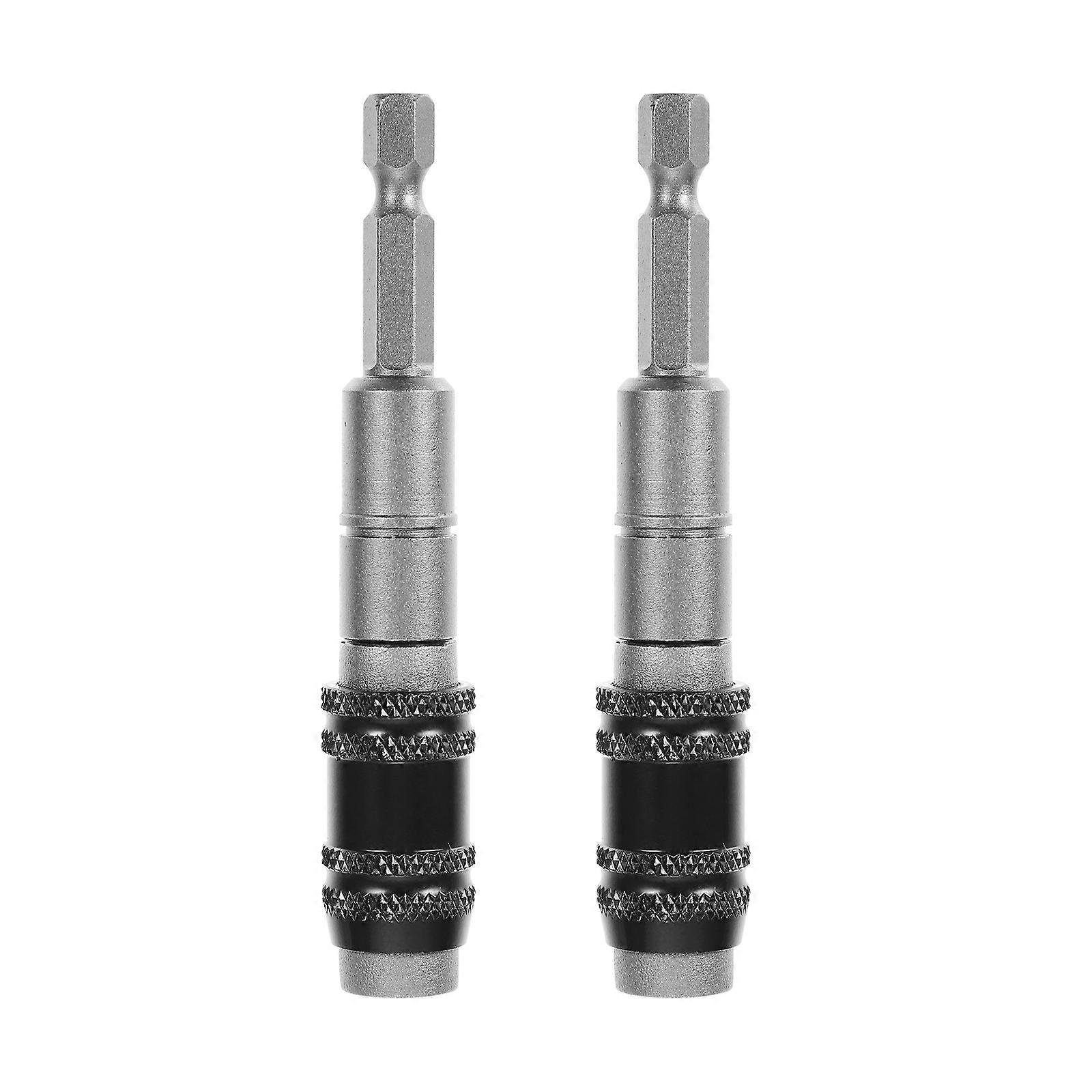 Bit Holders With Set Screw Electric Screwdriver Flexible Drill Bit Extension 3.46x0.47x0.47in 2Pcs