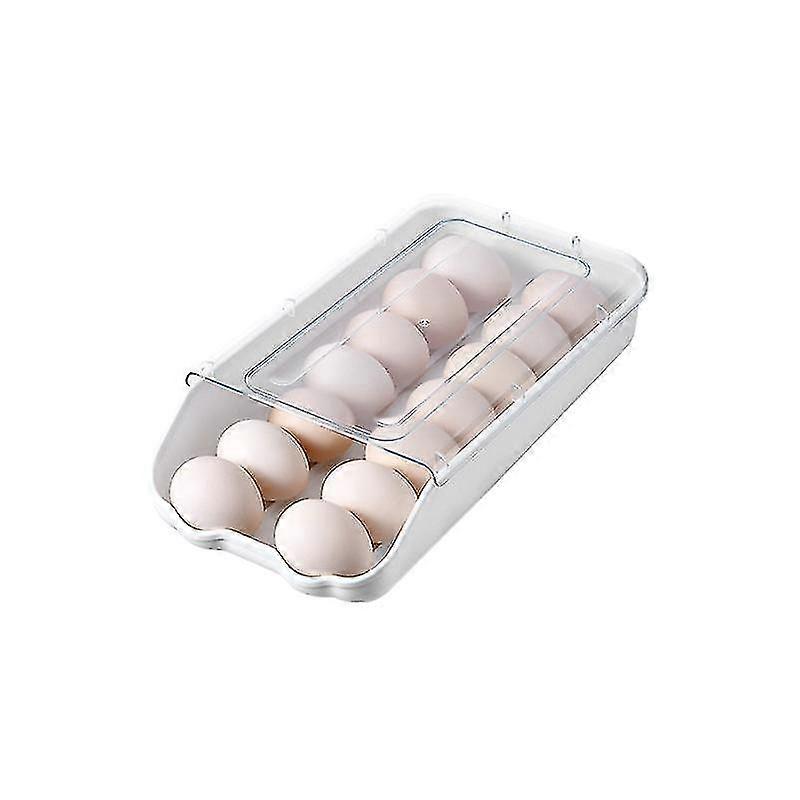 Large Capacity Egg Holder for Refrigerator, Egg Fresh Storage Box for Fridge (Single Layer)