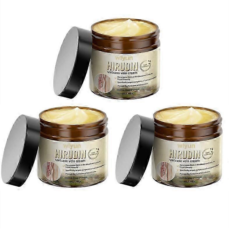 1-3X Hirudin Krampfadercreme, 60g Anti-Krampfader-Creme, Anti-Krampfadern-Beruhigungscreme, Krampfader-Linderungs-Massagecreme für Beine, Kapillare