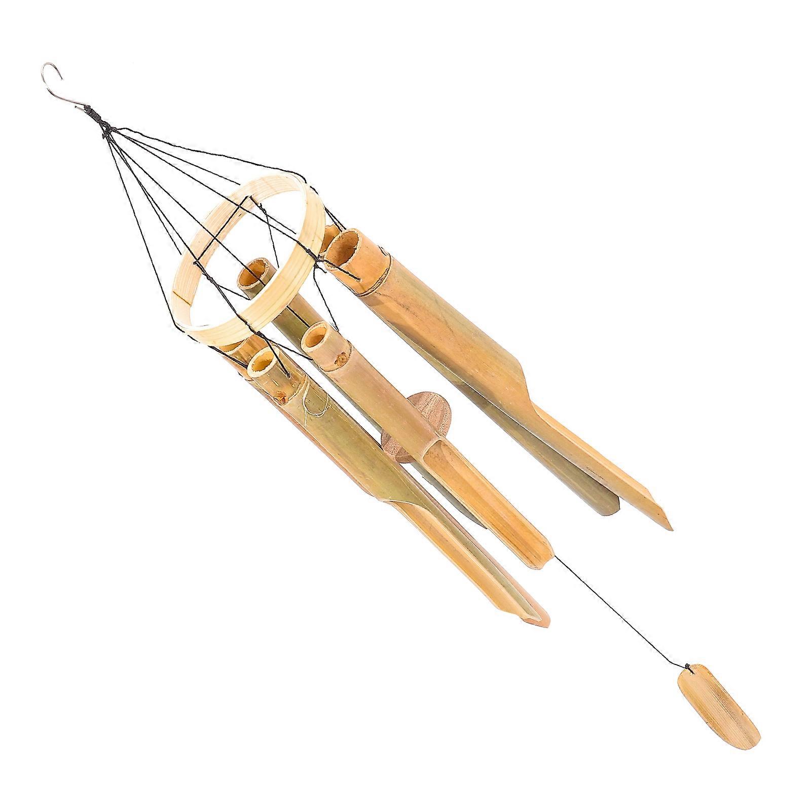 Wind Chimes Bamboo Home Decoration Retro Style Tube Shape Indoor Room Bedroom 62.00X11.00X11.00CM 1Pack