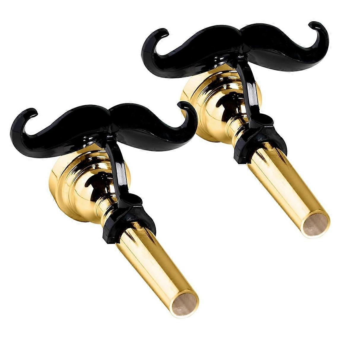 2 Pack Clip on Mustache for Trombone with Protective Case Trombone Mustache with Firm Shank Grips