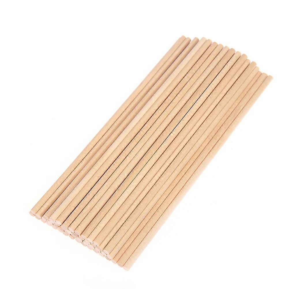 100pcs Wooden Round Dowel Rods for DIY Crafts, Model Making, and Woodworking Projects – Durable Sticks for Creative Building and Artistic Designs