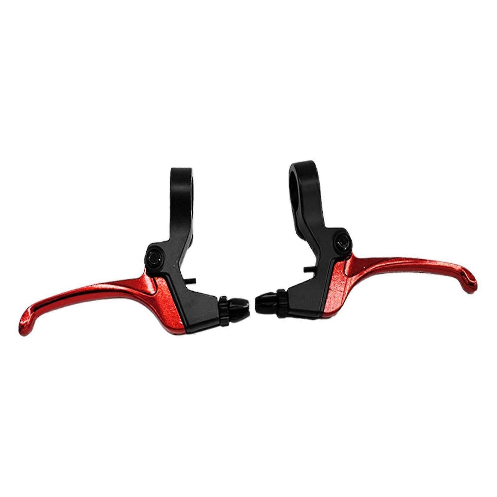 2x Aluminum Alloy Brake Levers for Folding Bicycles in Red and Black Colors for Enhanced Riding Safety and Performance