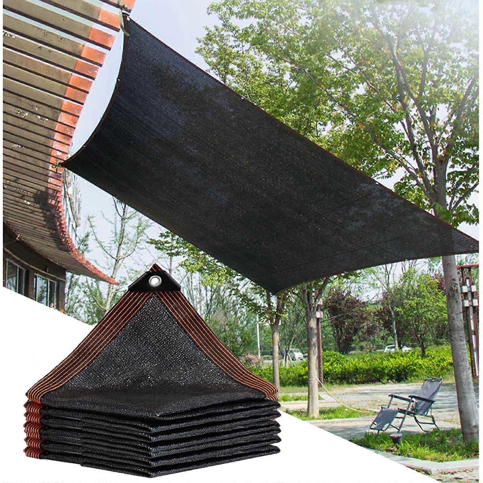 80% UV-Resistant Shade Net for Garden and Greenhouse with Grommets, Black 10x10 m (32.8x32.8 ft)