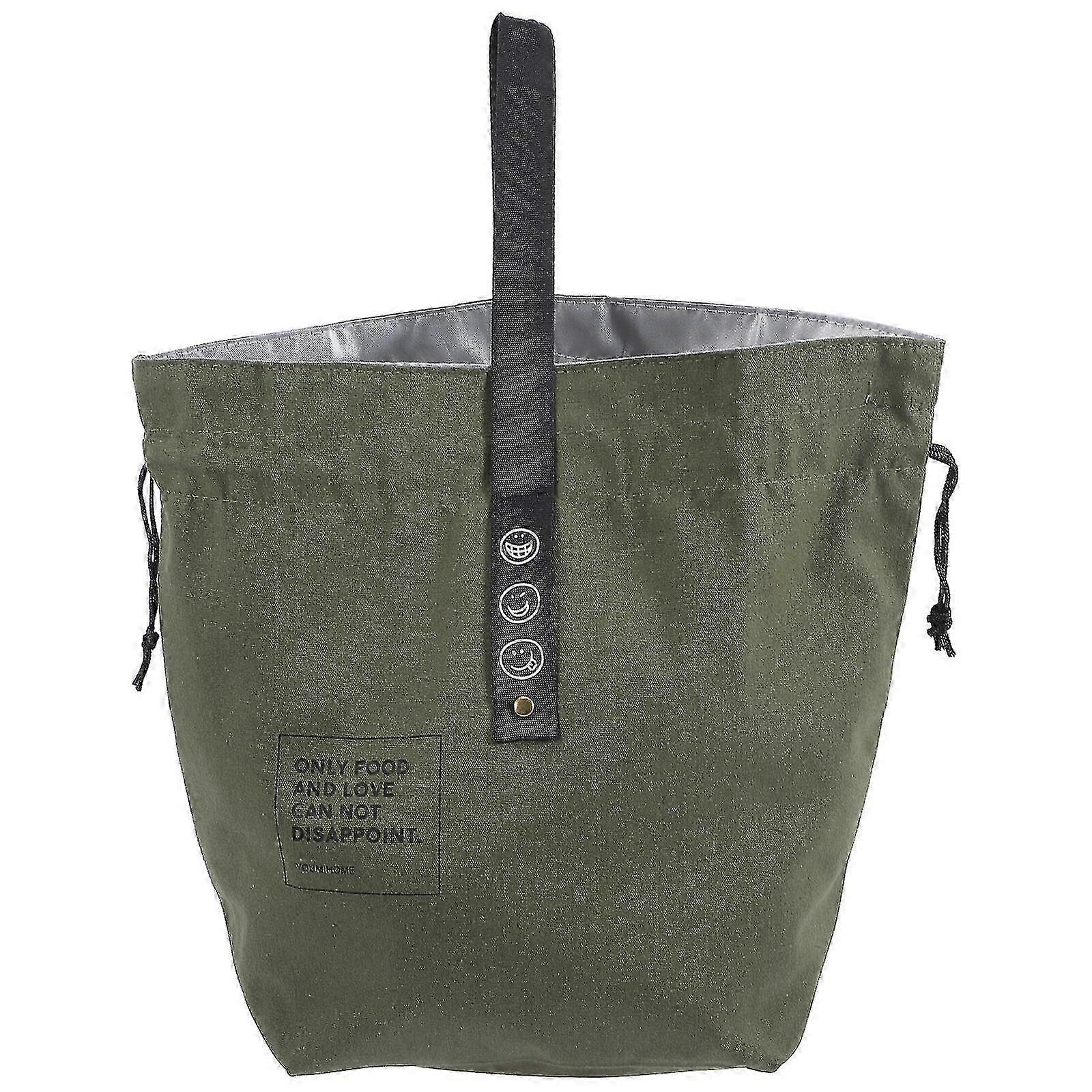 Reusable Drawstring Lunch Bag Portable Insulated Bento Box Bag
