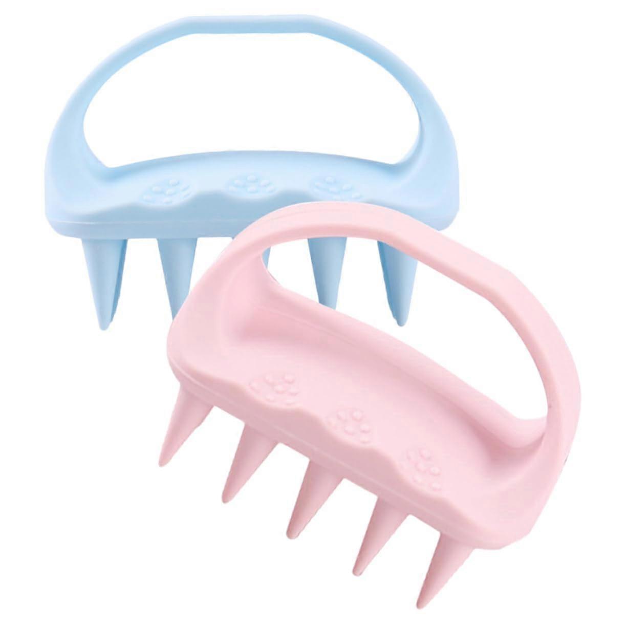 Massage Brush for Scalp Exfoliation - 2-Pack Soft Bristle Hair Wash Tool for Relaxation and Improved Circulation at Home and Travel