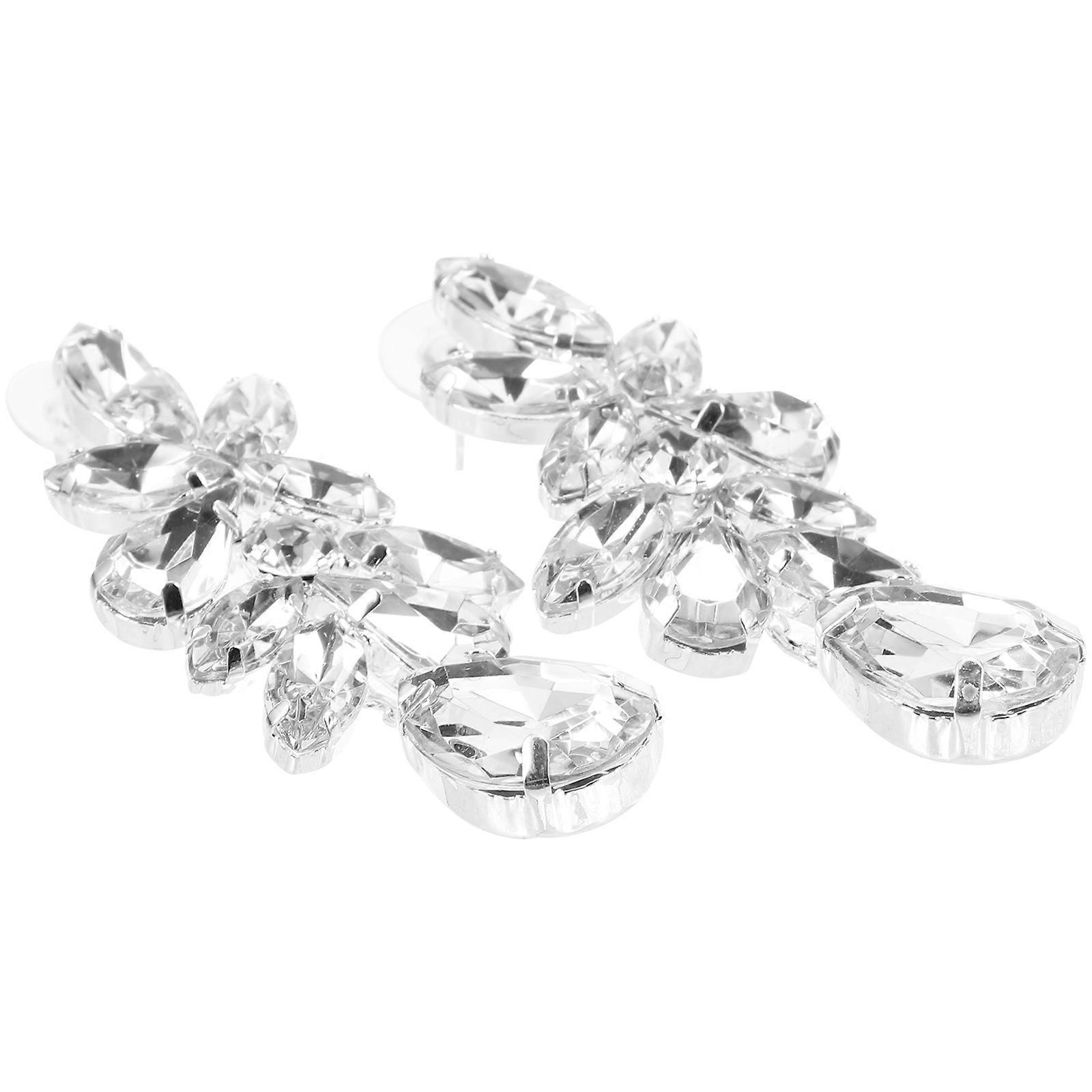 女性のためのラインストーン ダングル イヤリング パーティー、結婚式、夜のイベントのためのシックなブリング イヤリング