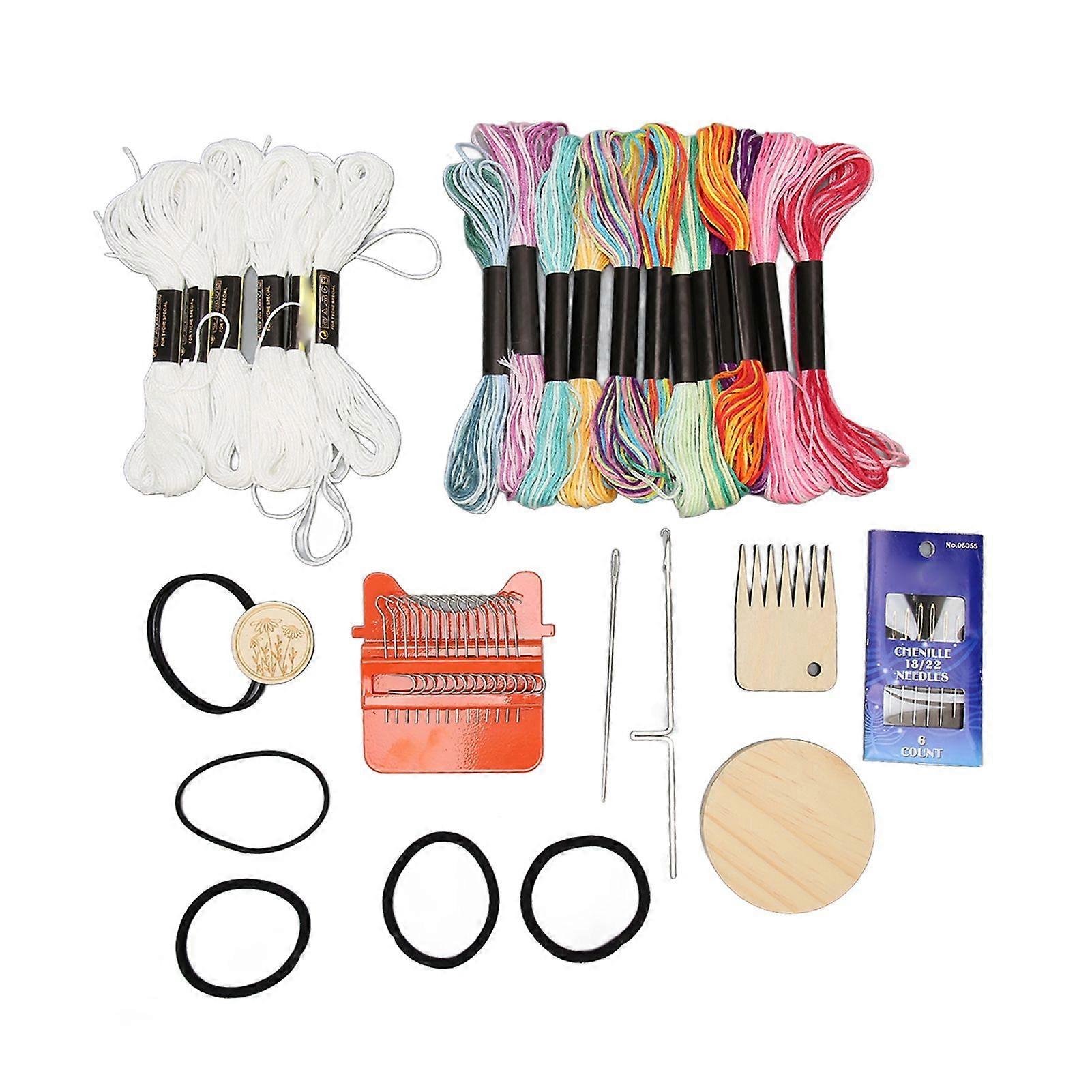 2025 Latest Model  Mini Loom Machine 14 Hooks 18 Colors Threads Easy Operation