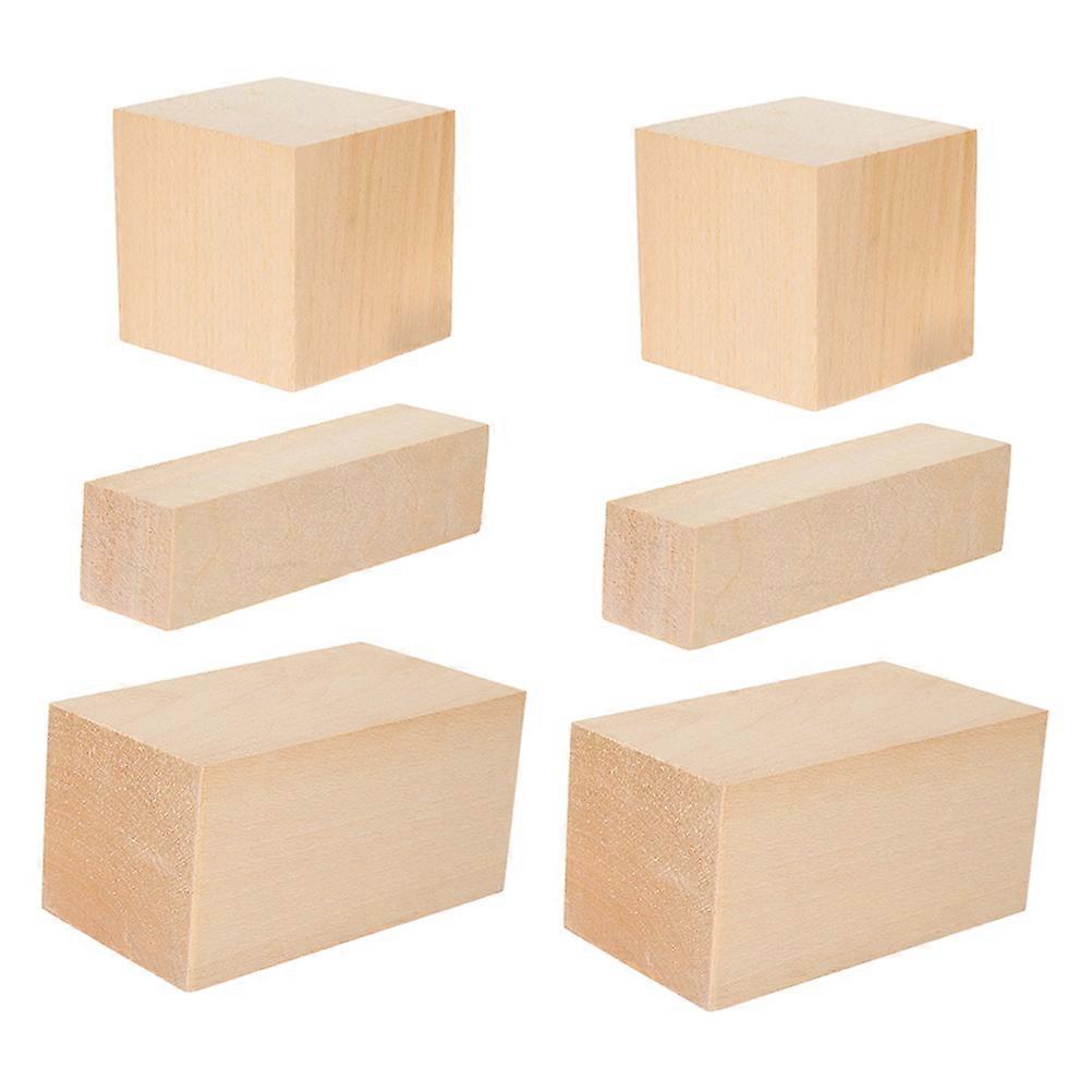 Blank Rectangle Basswood Diy Projects Engraving Painting For Art And Crafts 6Pcs