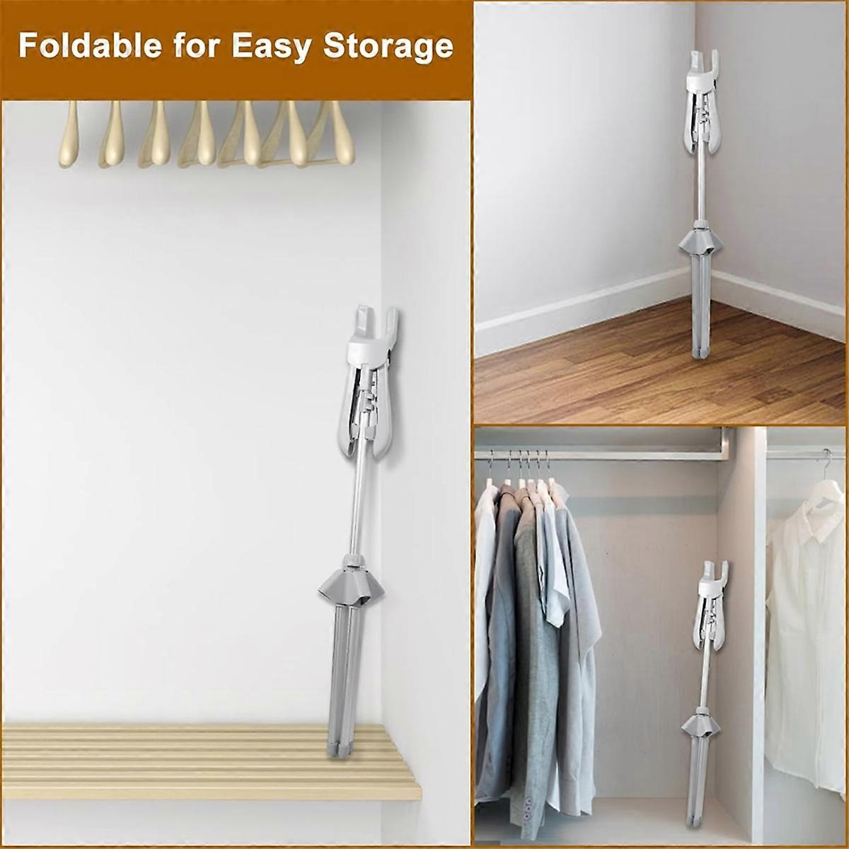Foldable Garment Steamer Stand with Ironing Gloves for Clothes,Adjustable Steamer Rack with Two Clip
