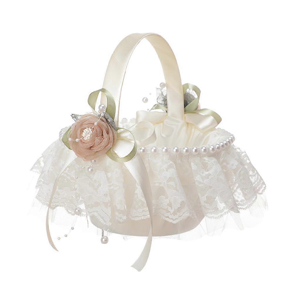 Cute Basket Charming Proposal Accessory Polyester 20x18cm Decorative 1Pcs