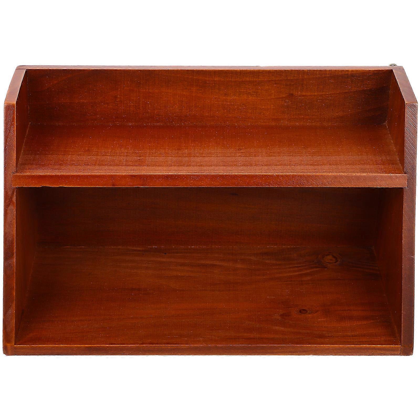 Sturdy Multi Layer Desktop Storage Organizer Wooden Rack for Office Home Practical High Grade Shelf for Stationery and Desk Essentials