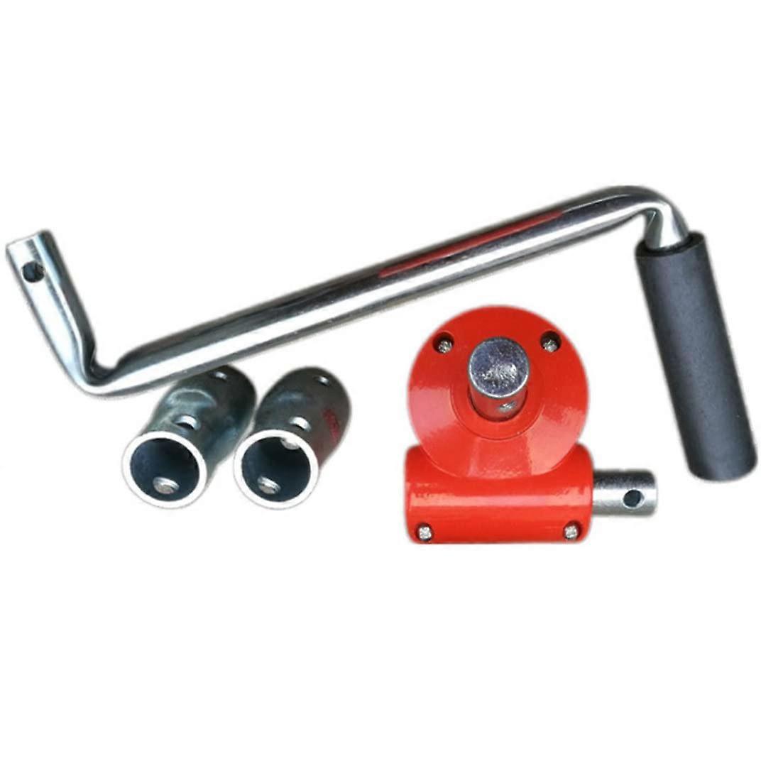 Greenhouse Hand Crank Winch Manual Lever Coiler for Agricultural Film Roll Up, Ventilation System with Blind Wheels