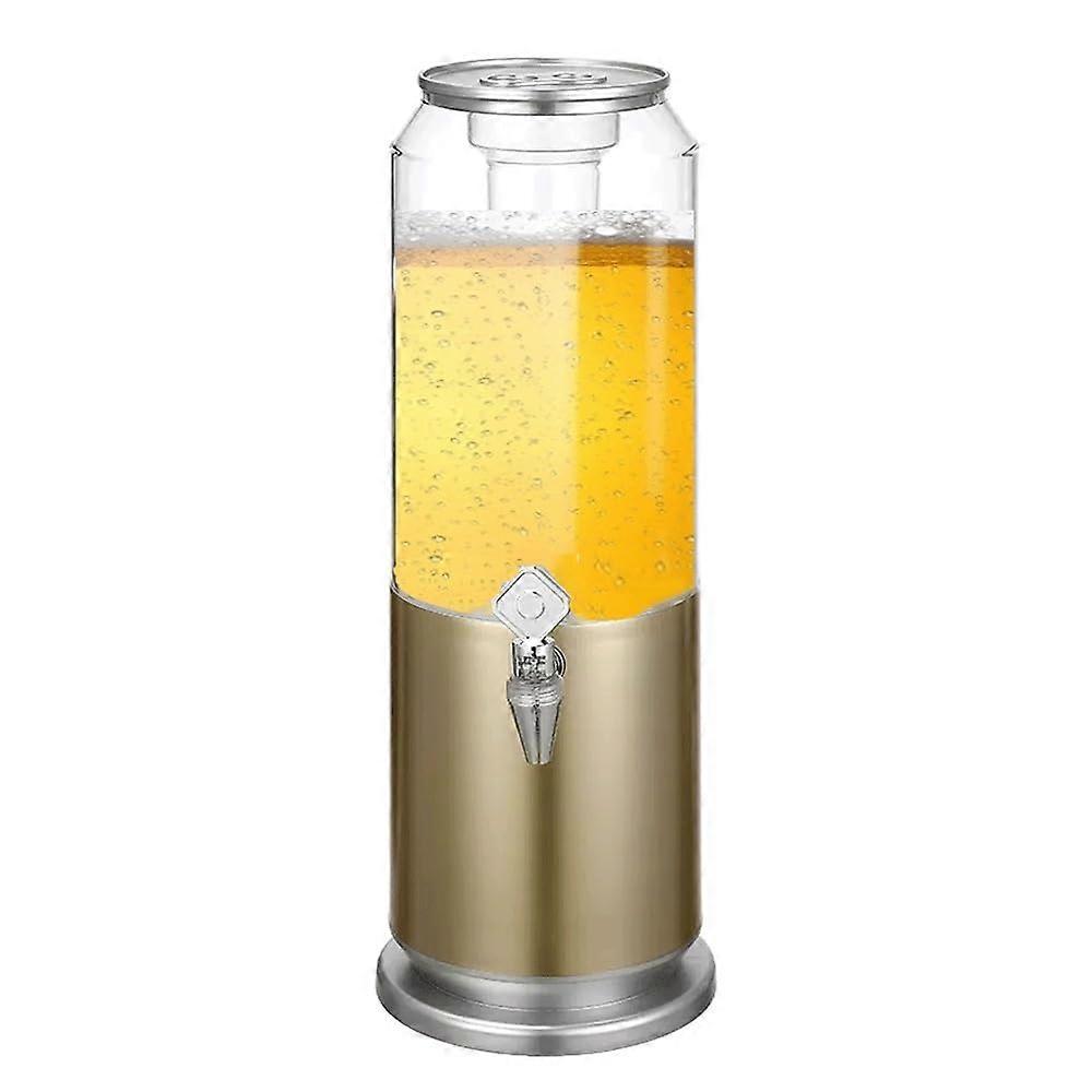 Table Beer Dispenser with Large Capacity, Ice Tube, and LED Light for Home, Bar, Party, Beverage Service – Gold