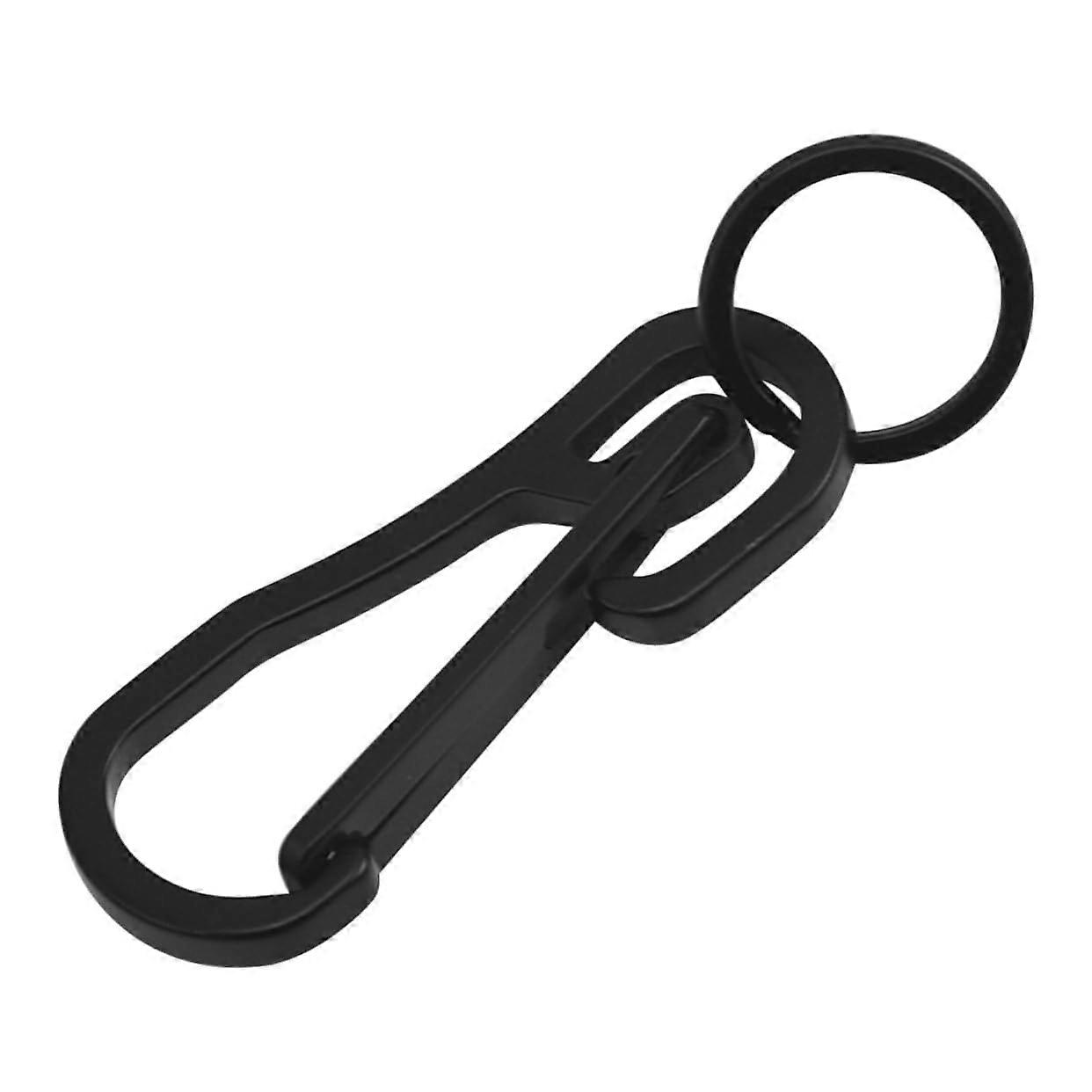Elegant metal keychain with quickrelease clasp and carabiner hook for men and women, random color