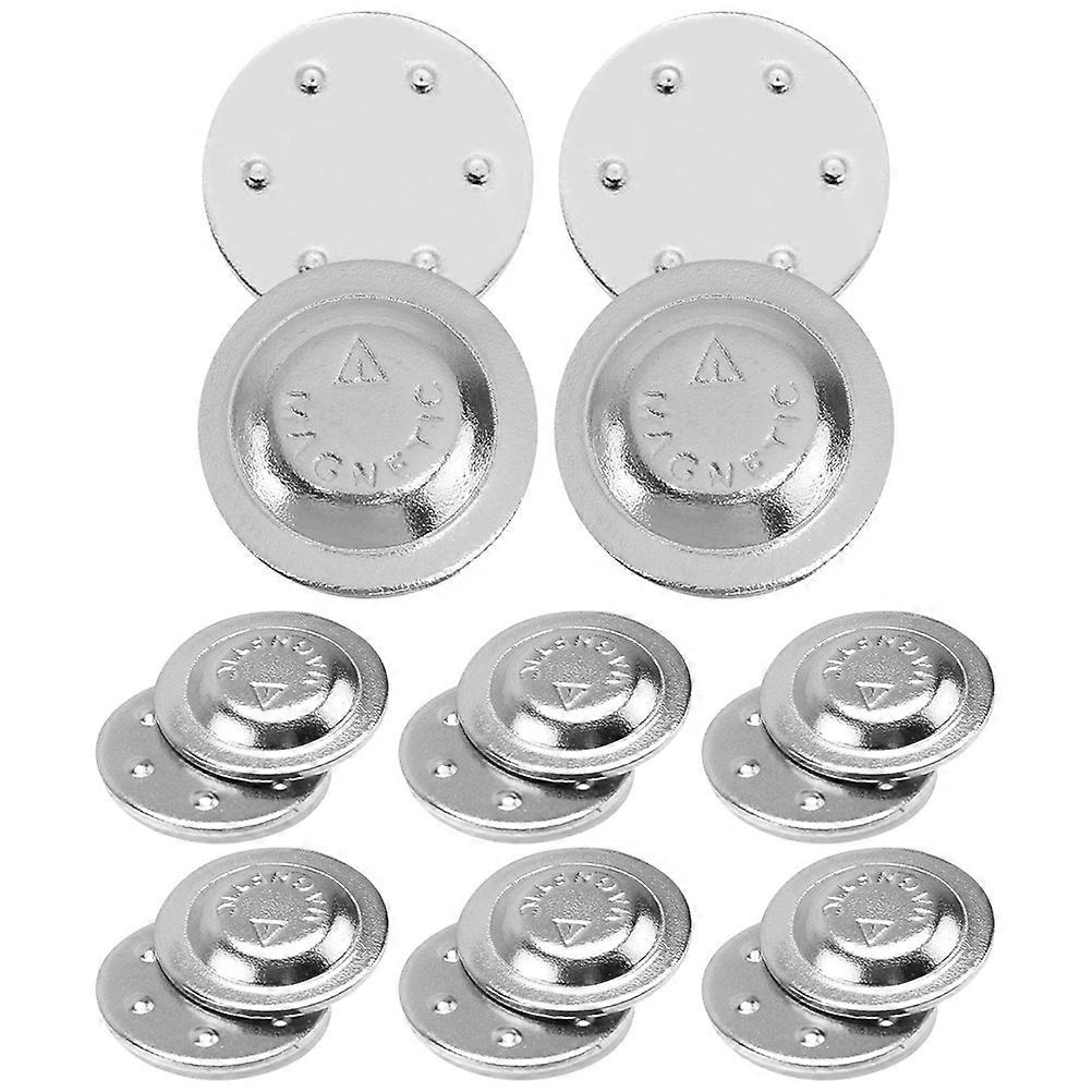 Nametag Magnets Nickel-Plated Iron Attach Name Badge Easily Trade Shows 8Pcs