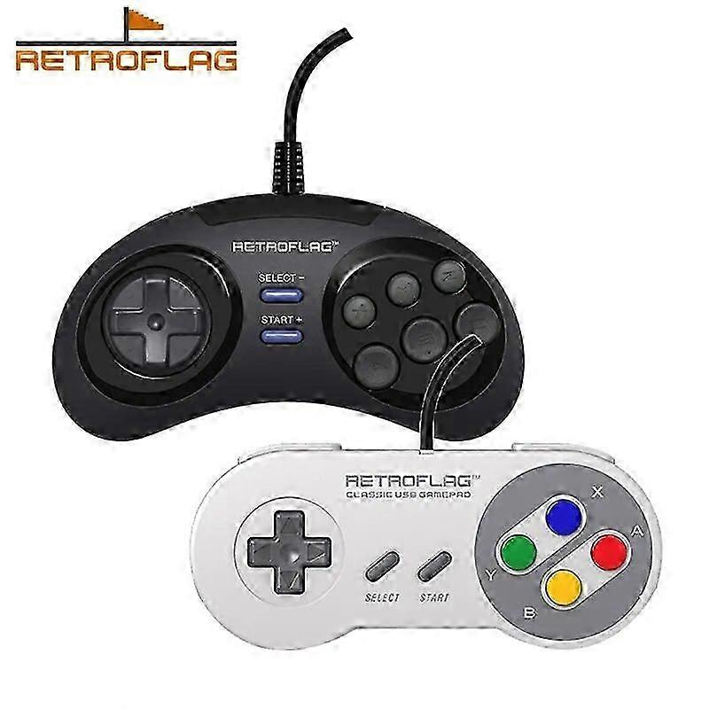 2PCS Retroflag Classic USB Kabelgebundener Controller Gamepad-Griff für Raspberry Pi Windows Nintendo Switch