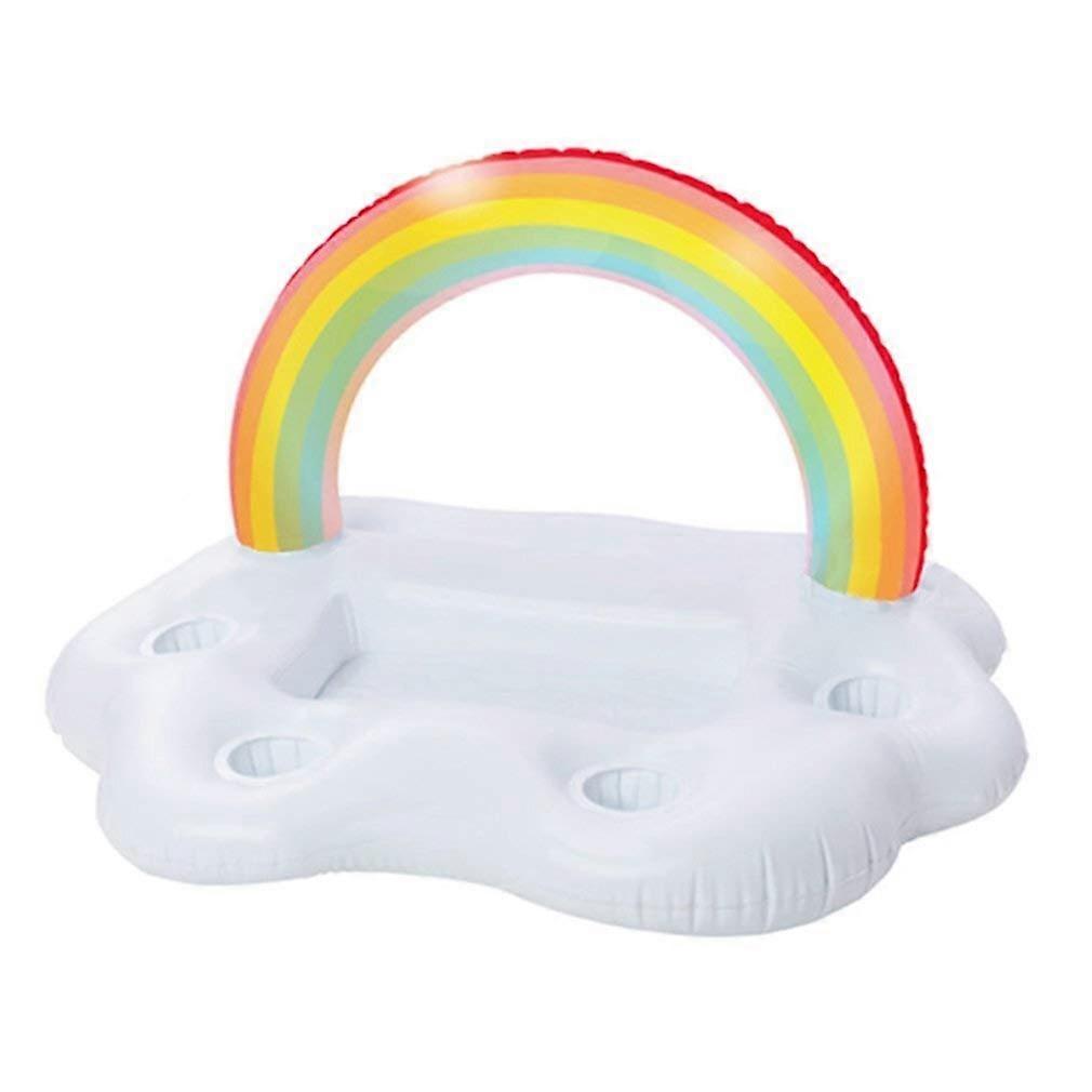 NWXZU Summer Party Bucket Rainbow Cloud Cup Holder Inflatable Beer Drink Cooler Float Pool Tray Beach Toy
