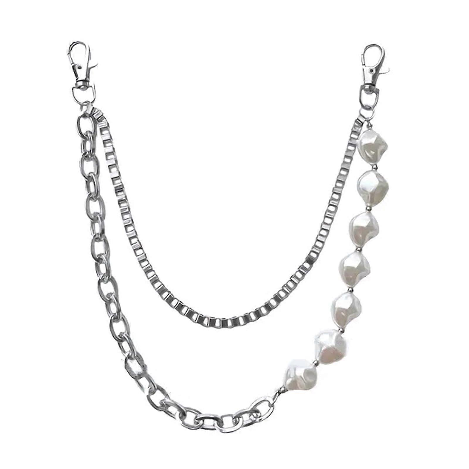 Irregular Imitation Pearl Pants Chain Pants Jewelry Alloy Texture Suitable for Unique Styles to Express at Events