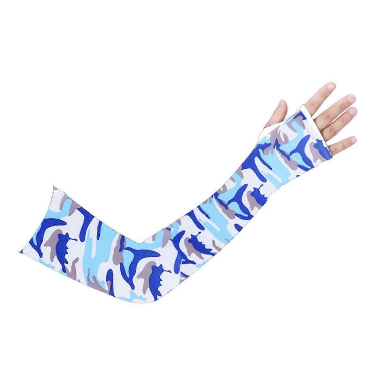 2 Pairs of Polyester Arm Warmers Sleeves Trekking Poles Washing Line Camping Arm Sleeves Elbow Protection Pads