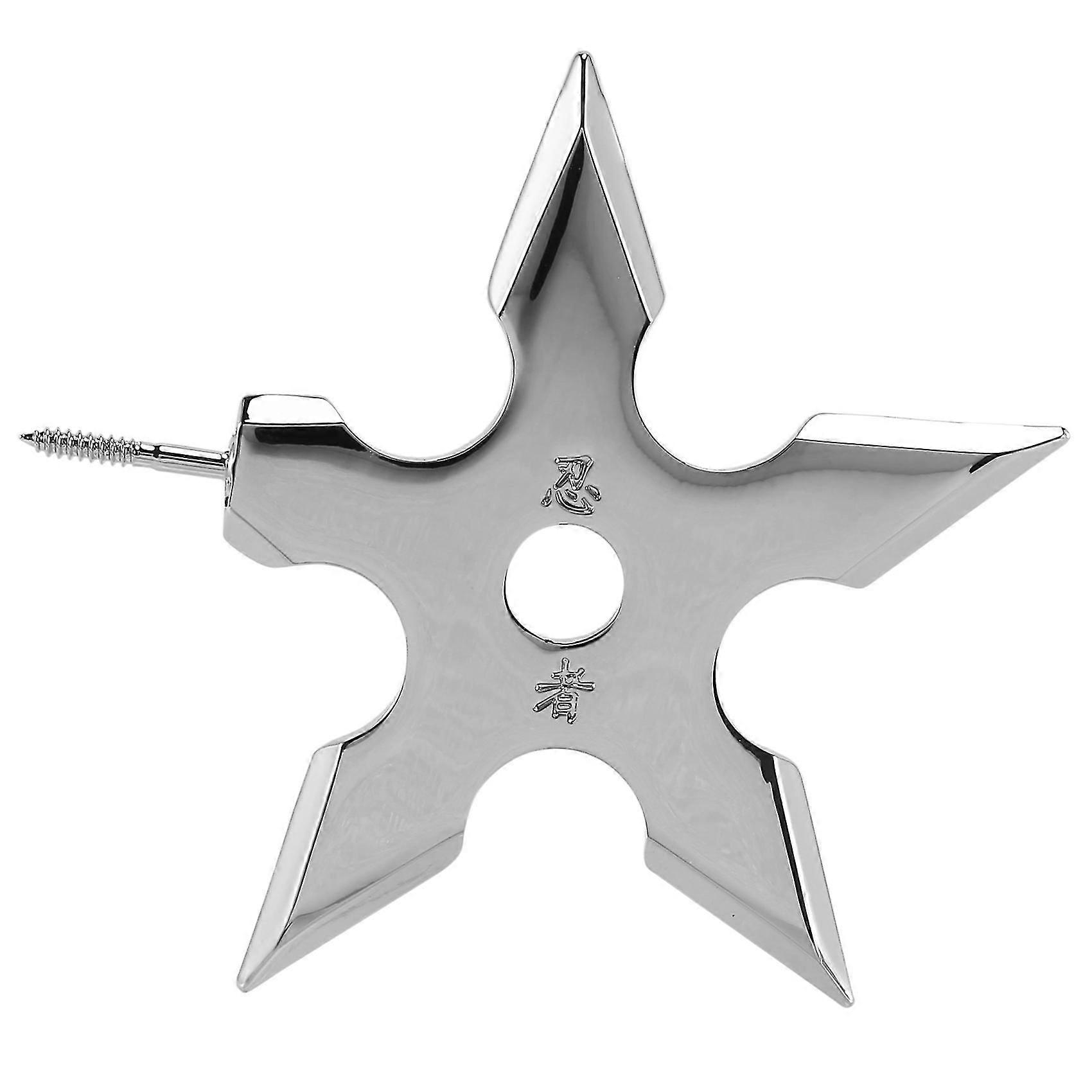 Klädkrokar Ninja Star Form Rostfritt stål Väggdörr Krok Kläder Hattar Hängare Hållare Heminredning