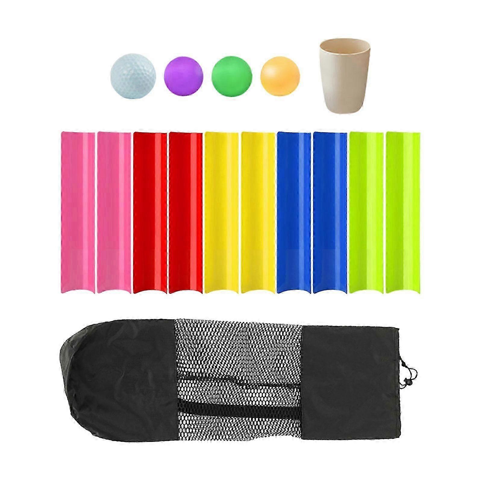 Pipeline Team Building Game Pipe Challenge Group Learning Exercise Activities with Storage Bag Golf Balls for Kid Indoor Work