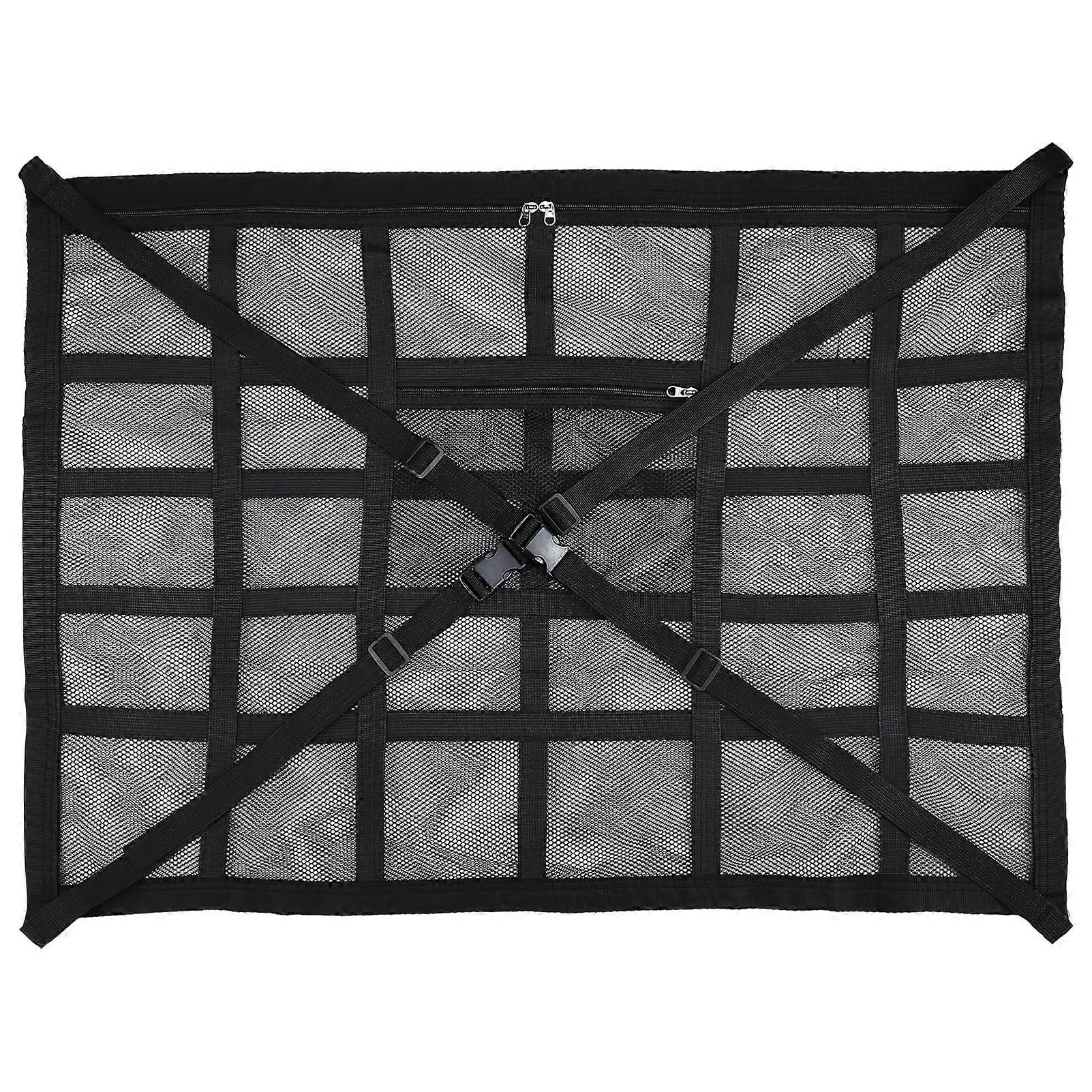 Storage Bag for Car Accessories Nets, Fleece Black Trunk Organiser for SUVs, Small Car Boot Storage Net, Inner Roof Fleece Holder