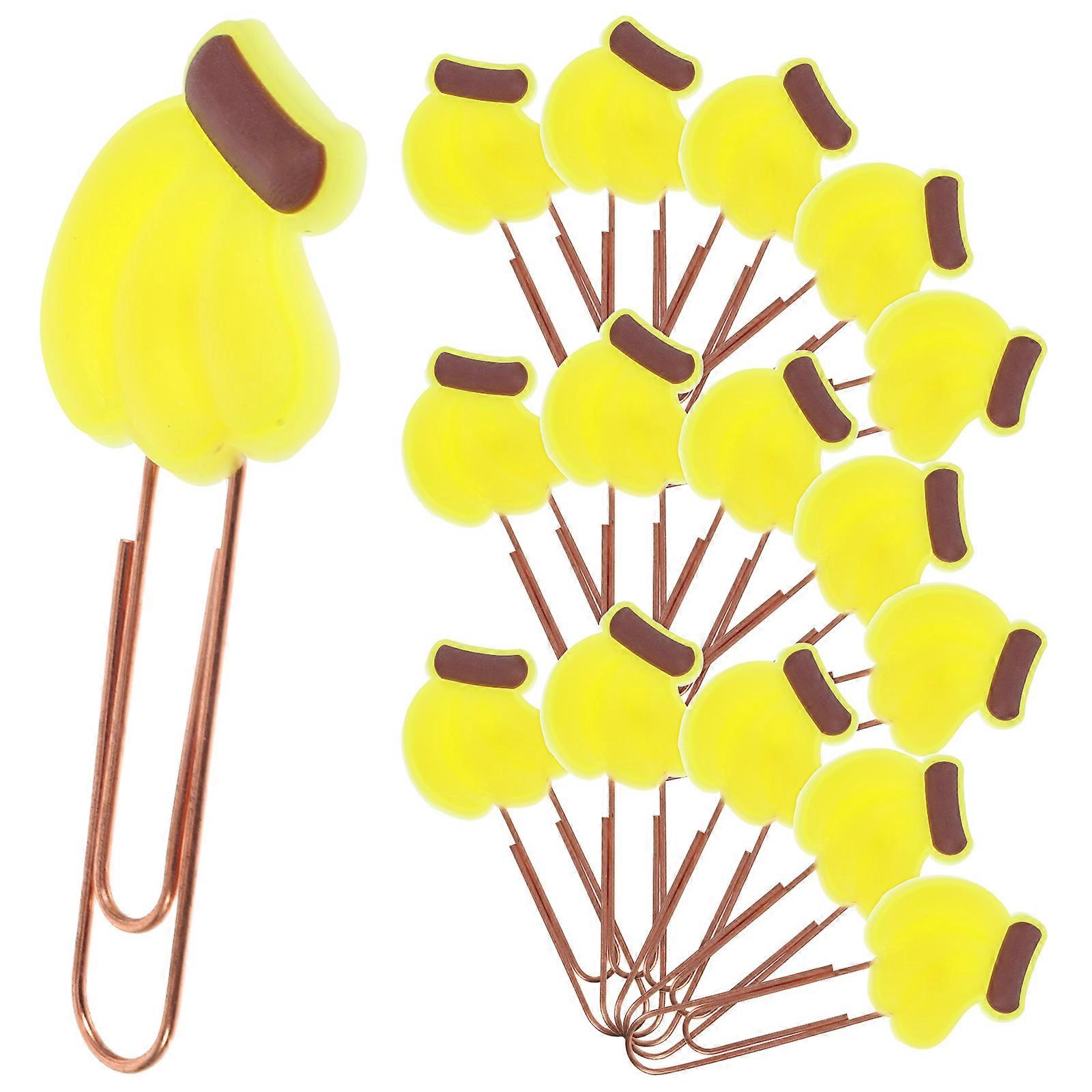 Cute Yellow Cartoon Paper Clips for Decoration with Adorable Design and Practical Functionality 20pcs
