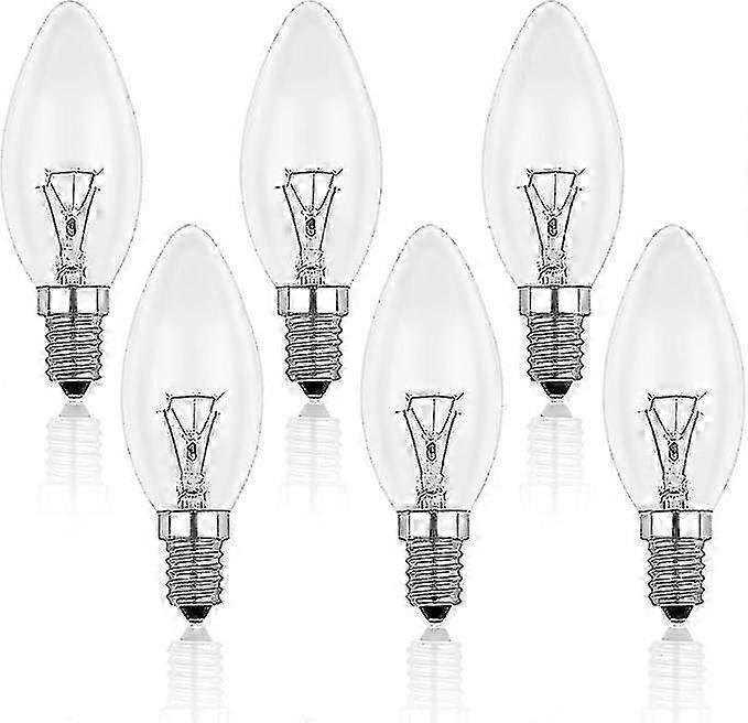 E14 40W heldere kaarslamp, dimbare gloeilamp, verpakking van 6 3,5*9,5CM