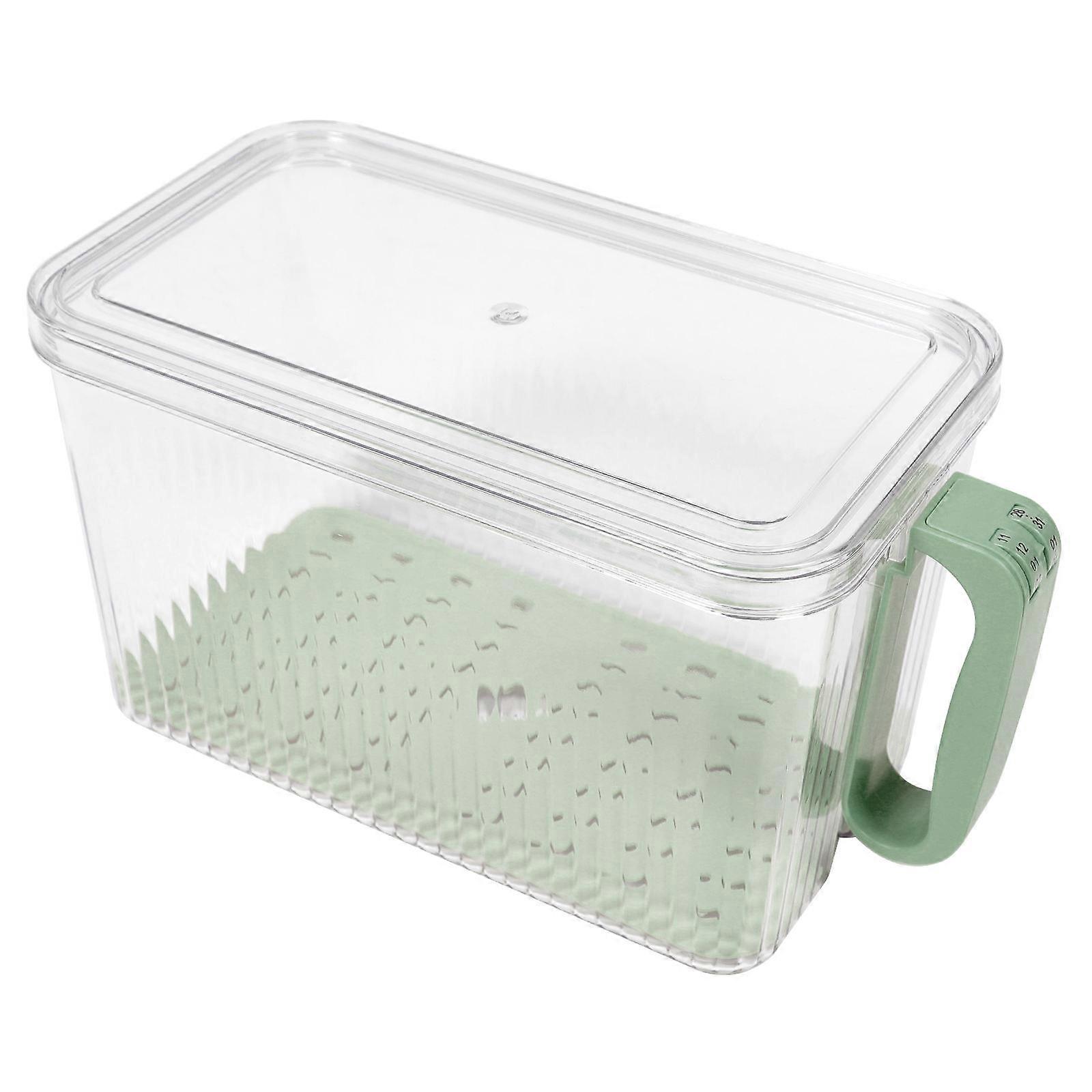 Bread Box Green Plastic Storage Box with Smooth Surface