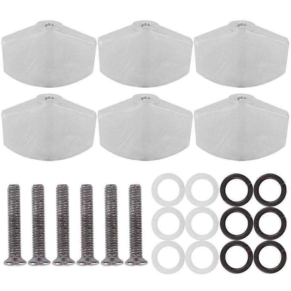 6PCs Guitar String Cap Tuner Button with Screw Musical Instrument Accessories for UkuleleWhite Pearl