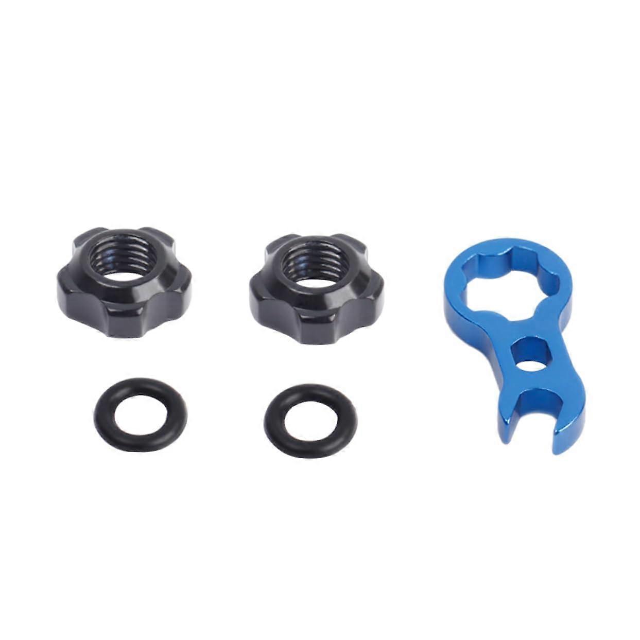 Dead Fly Tube Valve Bicycle Nut Tire Gas Nozzle Black 32mm Compatible with Standard Schrader Valves