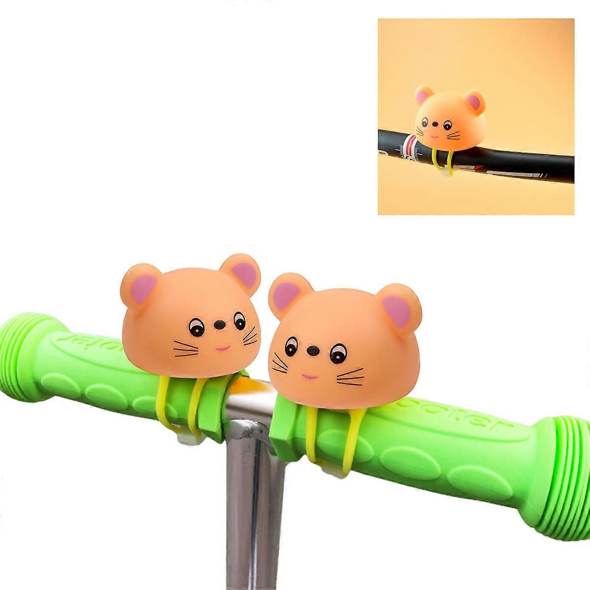 Electrical Motorbike Bell with Loud Sound and Stretchable Bracket for Safe Cycling Orange Synthetic